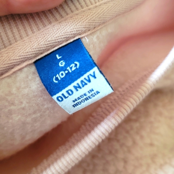Old Navy Sherpa Cropped Fleece Pulover Sweater For Girls Size 10-12 - Picture 6 of 9